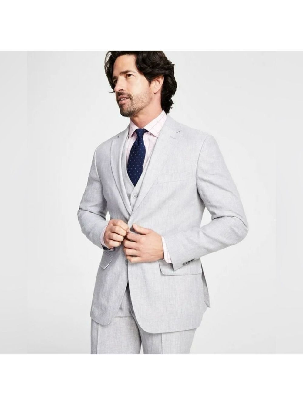 Tommy Hilfiger Mens Conrad Light Gray Blazer Suit Jacket Sport Coat - 42L - NWT